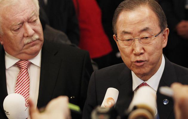 Ban Ki-moon le 29 août 2013 à Vienne [Dieter Nagl / AFP]