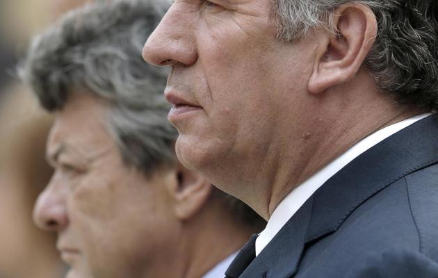 Jean-Louis Borloo (UDI) et François Bayrou (MoDem), à Paris, le 11 juin 2013 [Charles Platiau / Pool/AFP/Archives]