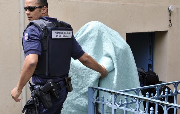 Matthieu, le meurtrier présumé d'Agnès Marin, à la sortie le 18 juin 2013 du tribunal au Puy-en-Velay [Thierry Zoccolan  / AFP/Archives]