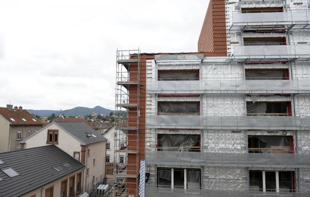 Un immeuble de huit étages, bâti en bois et en paille, le 5 juillet 2013 à Saint-Dié-des-Vosges [Jean-Christophe Verhaegen / AFP/Archives]