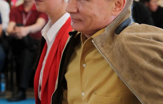 Le président russe Vladimir Poutine, le 2 août 2013 au lac Seliger, dans le nord de la Russie  [Mikhail Klimenyev / Ria-Novosti/AFP/Archives]