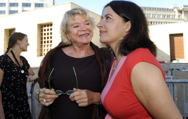 Cécile Duflot (d) et Eva Joly lors du Congrès EELV le 22 août 2013 à Marseille [Franck Pennant / AFP/Archives]
