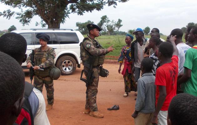 Des militaires français le 29 août 2013 à l'aéroport de Bangui [Pacome Pabandji / AFP]