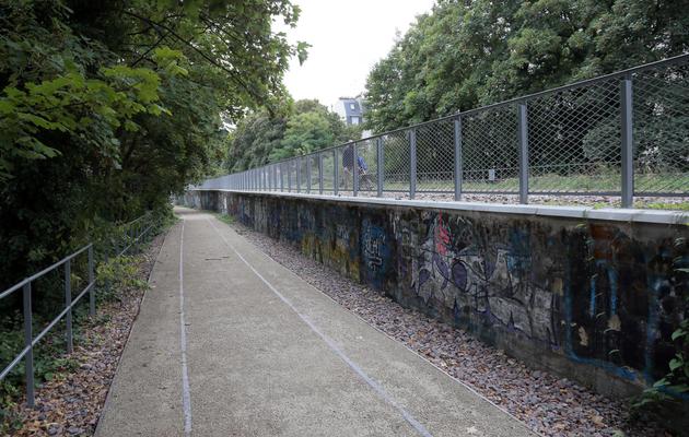 Une promenade aménagée le long de la Petite Ceinture, voie ferrée abandonnée en plein Paris, le 19 septembre 2013 [Jacques Demarthon / AFP]