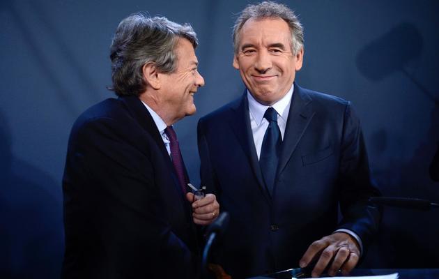 Jean-Louis Borloo  et François Bayrou le 5 novembre 2013 à Paris [Eric Feferberg / AFP]