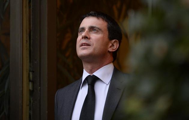Manuel Valls le 3 janvier 2014 au ministère de l'Intérieur [Lionel Bonaventure / AFP]