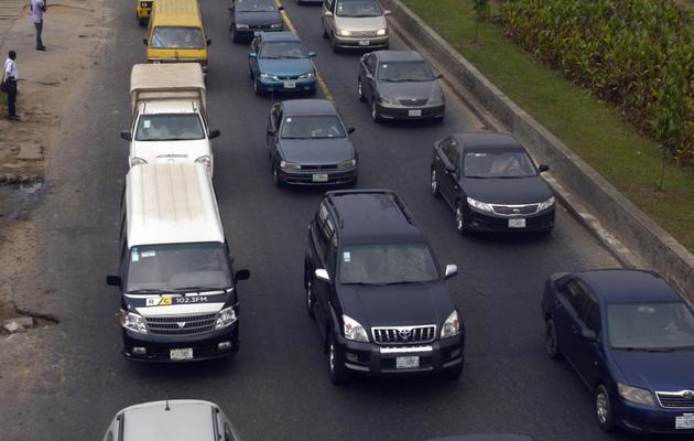 Des embouteillages à Lagos, le 21 janvier 2014 [Pius Utomi Ekpei / AFP]
