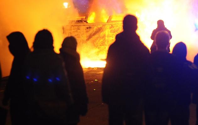 Des manifestants à Nantes lors des échauffourées avec la police qui ont suivi les manifestations anti aéroport à Nantes le 22 février 2014 [Jean-Sebastien Evrard / AFP/Archives]