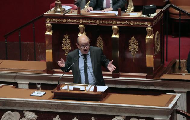 Le ministre de la Défense Jean-Yves Le Drian à l'Assemblée nationale le 25 février 2014 [Jacques Demarthon / AFP]