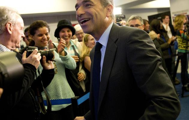 Jean-Francois Copé à son arrivée le 30 mars 2014 au siège de l'UMP à Paris  [Patrick Kovarik / AFP]