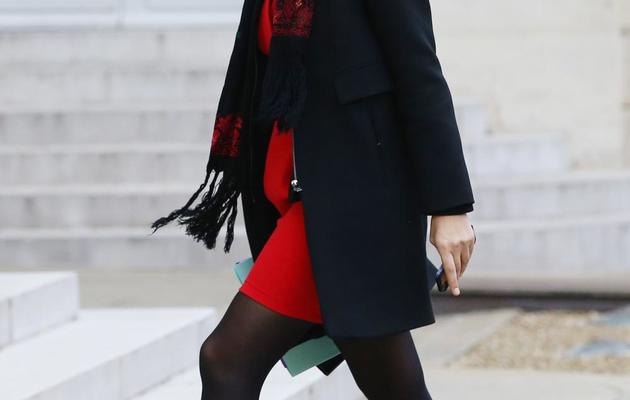 Najat Vallaud-Belkacem arrive à l'Elysée, le 21 janvier 2014 [Kenzo Tribouillard / AFP/Archives]