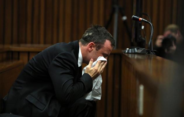 Oscar Pistorius durant son procès à Pretoria, le 7 avril 2014 [Themba Hadebe / Pool/AFP]
