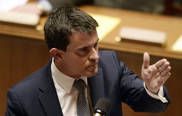 Le Premier ministre Manuel Valls prononce son discours de politique générale devant l'Assemblée nationale, le 8 avril 2014 [Eric Feferberg / AFP]