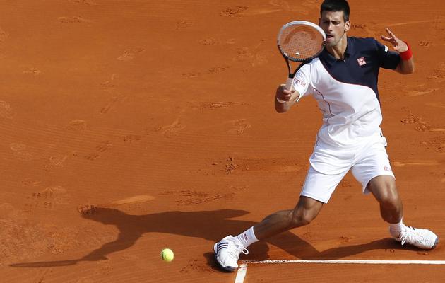 Le Serbe Novak Djokovic au 2e tour de l'Open de Monte-Carlo le 15 avril 2014 à Monaco  [ / AFP]