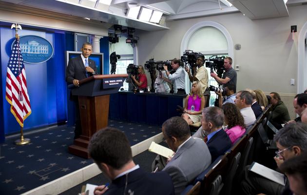 Le président américain Barack Obama en conférence de presse le 19 juillet 2013 à Washington [ / AFP]