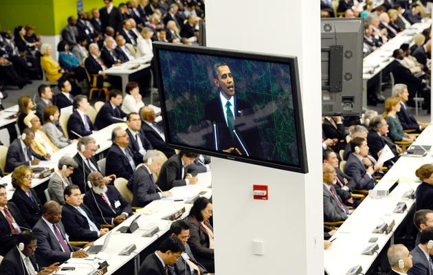 Barack Obama s'adresse à l'Assemblée générale des Nations Unies à New York, le 24 septembre 2013 [Jewel Samad / AFP]