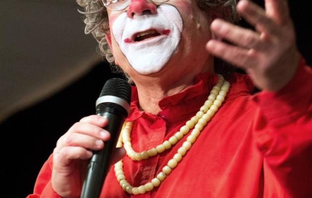 Le clown Barry Lubin lors de la  conférence annuelle de l'Association mondiale des clowns  le 28 mars 2014 à Northbrook près de Chicago [Derek R. Henkle / AFP]