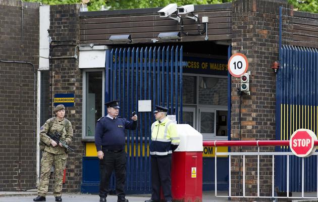 Le  baraquement militaire de Woolwich, le 23 mai 2013 à Londres [Justin Tallis / AFP]