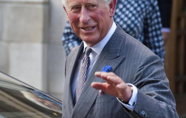 Le prince Charles sort de l'hôpital où se trouve son père, le prince Philip, le 14 juin 2013 à Londres [Will Oliver / AFP]