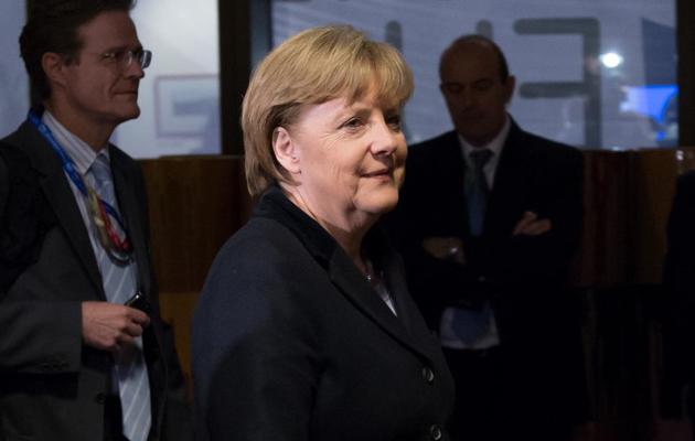 La Chancelière allemande Angela Merkel à Bruxelles, le 23 novembre 2012 [Bertrand Langlois / AFP]