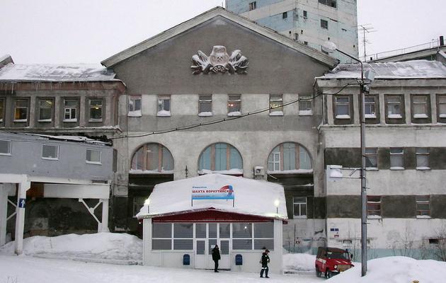 Photo fournie le 11 février 2013 par le ministère russe des situations d'urgence de la mine Vorkoutinskaïa dans le Grand Nord russe où s'est produite une explosion [ / Ministère russe des situations d'urgence/AFP/Archives]