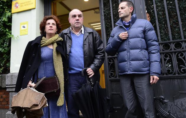 La famille de Yolanda Gonzalez, le 8 mars 2013 à Madrid [Javier Soriano / AFP]