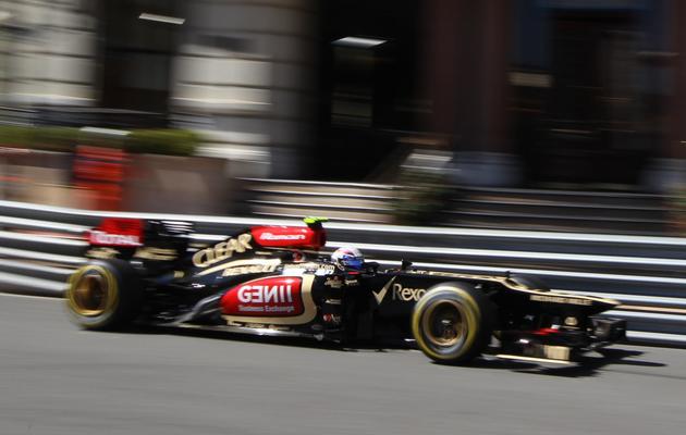 Le Français Romain Grosjean lors des essais libres du GP de Monaco le 23 mai 2013 à Monaco [Jean Christophe Magnenet / AFP]