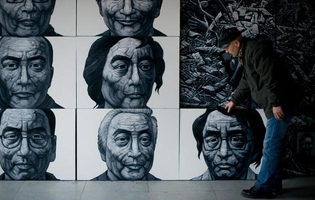 L'artiste Liu Yi, le 21 février 2013 dans son atelier dans les environs de Pékin [Ed Jones / AFP]