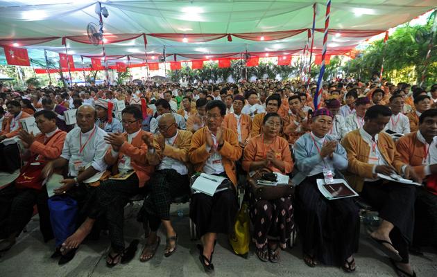 Le congrès de la Ligue nationale pour la démocratie à Rangoun le 9 mars 2013 [Soe Than Win / AFP]