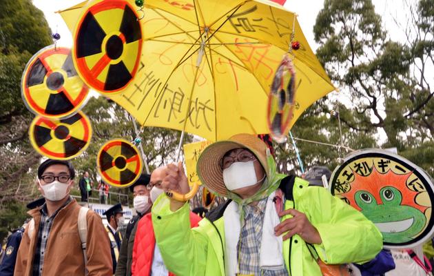 Des Japonais manifestent contre le nucléaire à Tokyo le 10 mars 2013 [Yoshikazu Tsuno / AFP]