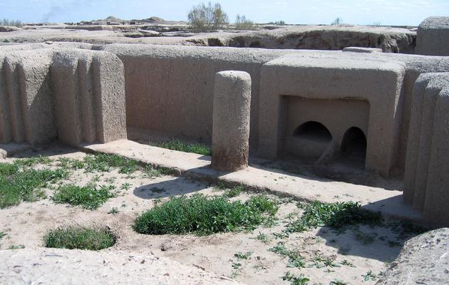 La cité antique de Gonour-Tepe, près de Mary, dans le désert turkmène de Karakoum, le 2 avril 2013 [ / AFP]
