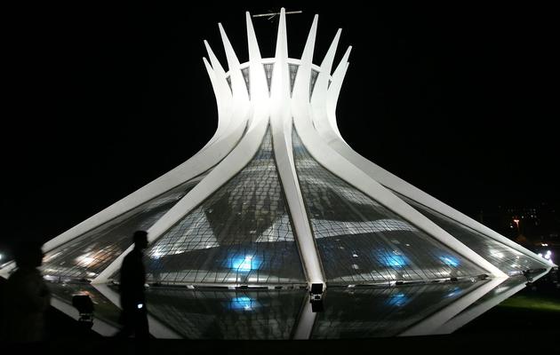 La cathédrale de Brasilia, le 11 décembre 2007, oeuvre d'Oscar Niemeyer, inaugurée en 1960. [Evaristo Sa / AFP/Archives]