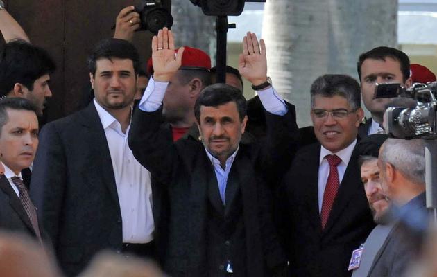 Le président iranien Mahmoud Ahmadinejad, le 8 mars 2013 à Caracas [ / AFP]