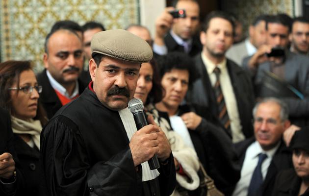 Chokri Belaïd le 29 décembre 2010 à Tunis [Fethi Belaid / AFP/Archives]