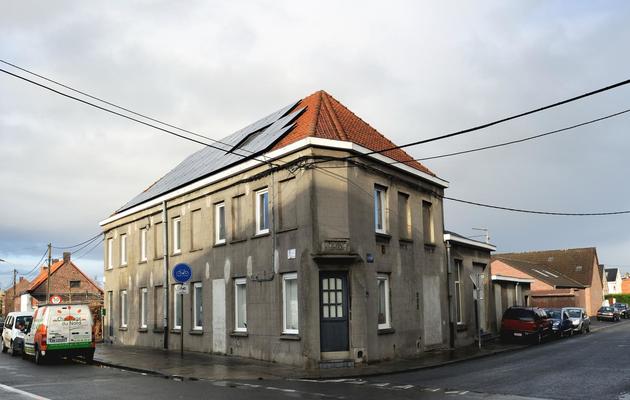 Photo prise le 10 décembre 2012 de la maison que Gérard Depardieu aurait achetée à Néchin, en Belgique [Philippe Huguen / AFP]