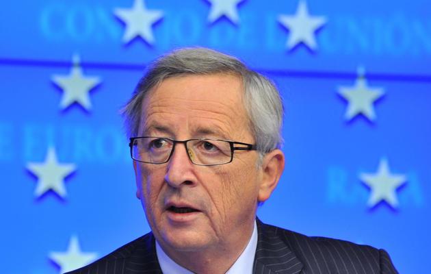 Jean-Claude Juncker, lors de sa conférence de presse après la réunion de l'Eurogroupe, le 13 décembre 2012 à Bruxelles [Georges Gobet / AFP]