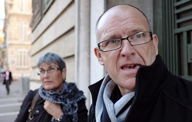 Michel Trabuc, un des fils de la victime, le 18 décembre 2012 à Marseille [Boris Horvat / AFP]