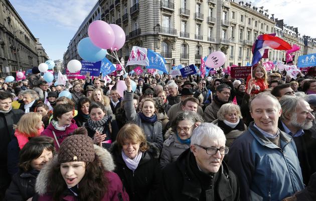 Manifestation contre le mariage homosexuel à Paris, le 2 février 2013 [Francois Guillot / AFP]