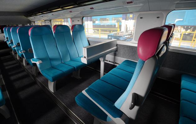 Le nouveau TGV à bas prix de la SNCF, baptisé Ouigo, le 19 février 2013 à Bischheim (est de la France) [Patrick Hertzog / AFP]