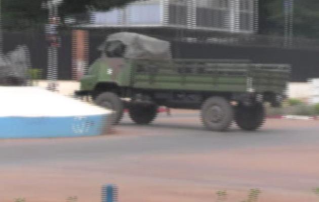 Un camion militaire à Bangui, le 24 mars 2013 [Leger Kokpakpa / AFP]