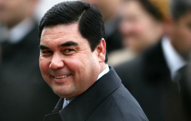 Portrait du président turkmène Gourbangouly Berdymoukhamedov, pris le 24 mars 2009 à Moscou [Dmitry Kostyukov / AFP/Archives]