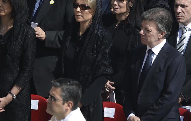 Le président colombien Manuel Santos e  12 mai 2013 place Saint-Pierre à Rome [Filippo Monteforte / AFP]