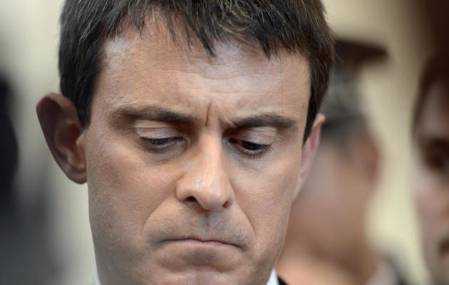 Le ministre de l'Intérieur Manuel Valls, le 17 mai 2013 à Annemasse [Philippe Desmazes / AFP]