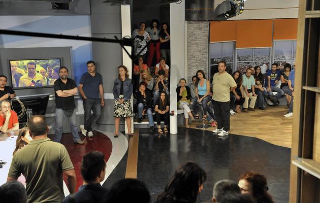 Assemblée générale des salariés de de la télévision publique ERT le 11 juin 2013 à Athnènes [Sakis Mitrolidis / AFP]