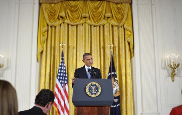Barack Obama en conférence de presse, le14 novembre  2012 à Washington [Mandel Ngan / AFP]