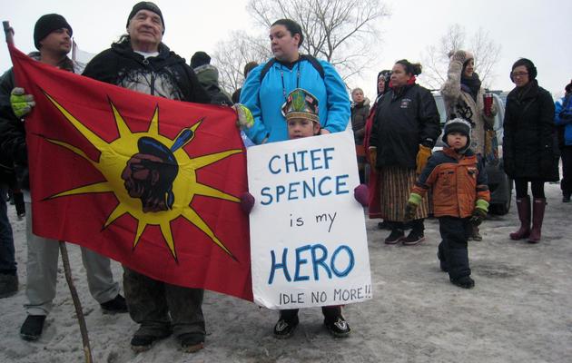 Des Amérindiens à Ottawa, le 11 janvier 2013 [Michel Comte / AFP]