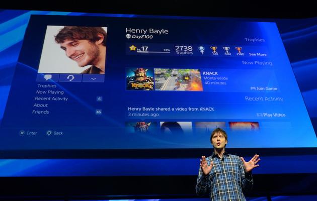 Lancement de la nouvelle PlayStation 4 de Sony avec des fonctions sociales, lors d'une conférence de presse, le 20 février 2013 à New York [Emmanuel Dunand / AFP]