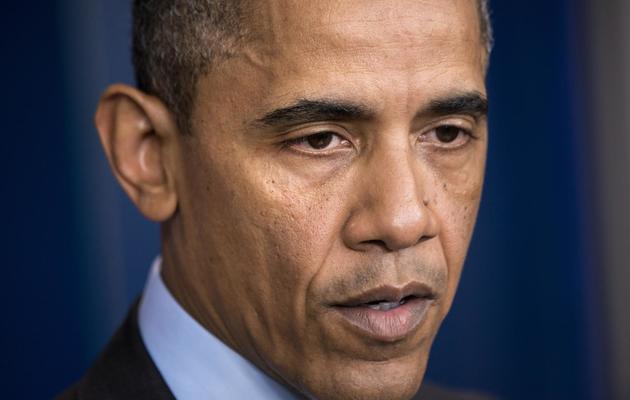 Le président Barack Obama s'exprime à la Maison Blanche à Washington après l'interpellation du second suspect dans les attentats de Boston, le 19 avril 2013 [Brendan Smialowski / AFP]