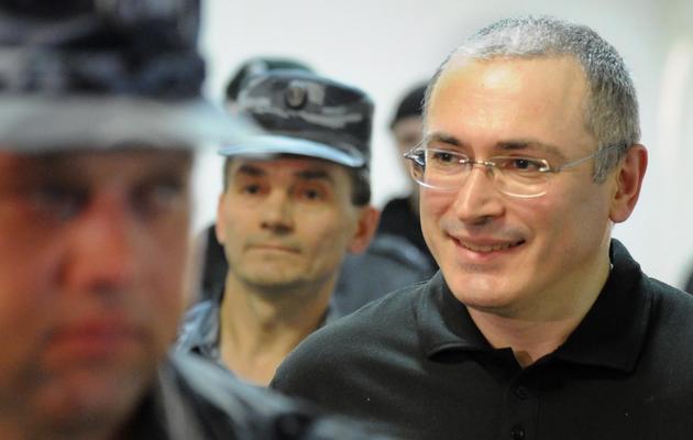 Mikhaïl Khodorkovski, le 3 juin 2011 à Moscou, au tribunal [Alexander Nemenov / AFP/Archives]