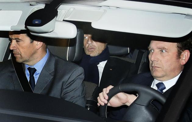 Nicolas Sarkozy le 21 mars 2013 à la sortie du palais de justice de Bordeaux [Patrick Bernard / AFP/Archives]